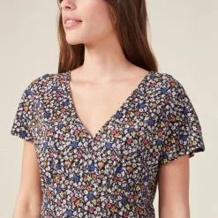 Vib's Robe à Manches Courtes Multicolore Femme -Robe Boutique robe a manches courtes multicolore femme d1 36125212810803963