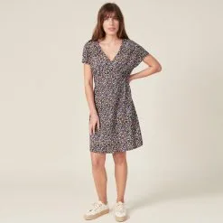 Vib's Robe à Manches Courtes Multicolore Femme -Robe Boutique robe a manches courtes multicolore femme si 36125212810803963