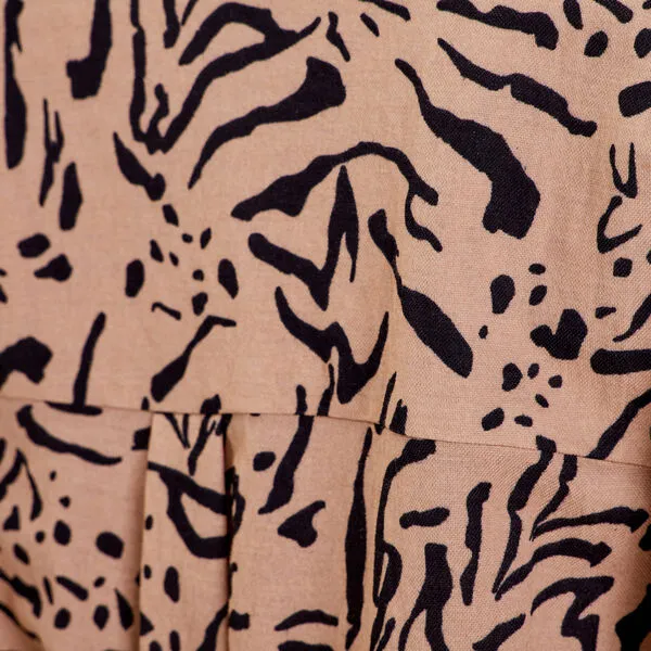 Vib's Robe Boutonnée à Manches Courtes Beige Femme 7 Vib's Robe Boutonnée à Manches Courtes Beige Femme – Image 5