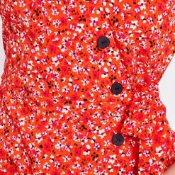 Vib's Robe Cache-coeur Orange Femme -Robe Boutique robe cache coeur orange femme d1 36125313250315483