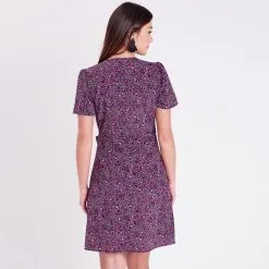 Vib's Robe Cache-coeur Prune Femme -Robe Boutique robe cache coeur prune femme b 36125313250315480