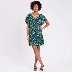 Vib's Robe Cintrée Manches Courtes Noir Femme -Robe Boutique robe cintree manches courtes noir femme si 36125313310355307