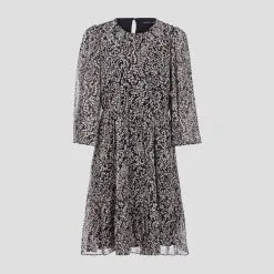 Vib's Robe Courte à Manches 3/4 Noir Femme -Robe Boutique robe courte a manches 34 noir femme fg 36125143701024197