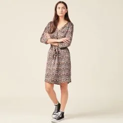 Vib's Robe Droite à Coulisse Noir Femme