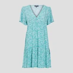 Vib's Robe Droite Avec Col En V Vert Femme 13 Vib's Robe Droite Avec Col En V Vert Femme -Robe Boutique robe droite avec col en v vert femme fg 36125292810573682