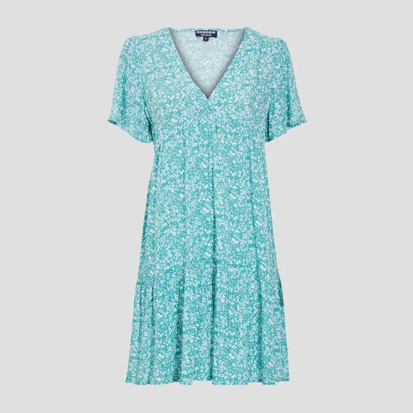 Vib's Robe Droite Avec Col En V Vert Femme 8 Vib's Robe Droite Avec Col En V Vert Femme – Image 6