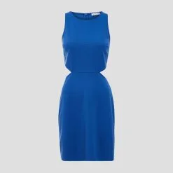 Vib's Robe Droite Avec Ouvertures Bleu Roi Femme