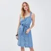 Vib's Robe Droite Boutonnée Denim Double Stone Femme -Robe Boutique robe droite boutonnee denim double stone femme dc 36125113701030312