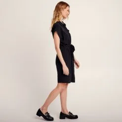 Vib's Robe Droite Boutonnée Noir Femme 11 Vib's Robe Droite Boutonnée Noir Femme -Robe Boutique robe droite boutonnee noir femme d1 36125153700700100