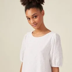 Vib's Robe Droite Broderie Anglaise Blanc Femme 11 Vib's Robe Droite Broderie Anglaise Blanc Femme -Robe Boutique robe droite broderie anglaise blanc femme d1 36125212810830209