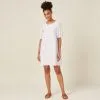 Vib's Robe Droite Broderie Anglaise Blanc Femme -Robe Boutique robe droite broderie anglaise blanc femme dc 36125212810830209
