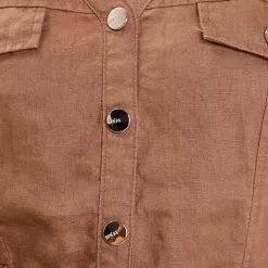 Vib's Robe Droite Ceinturée Marron Femme -Robe Boutique robe droite ceinturee marron femme d3 36125133700813591