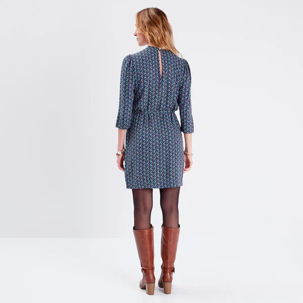 Vib's Robe Droite Ceinturée Multicolore Femme 5 Vib's Robe Droite Ceinturée Multicolore Femme – Image 3