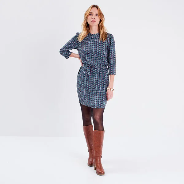 Vib's Robe Droite Ceinturée Multicolore Femme 8 Vib's Robe Droite Ceinturée Multicolore Femme – Image 6