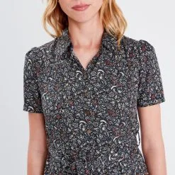 Vib's Robe Droite Ceinturée Noir Femme -Robe Boutique robe droite ceinturee noir femme d1 36125282810713936