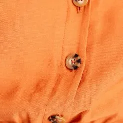 Vib's Robe Droite Ceinturée Orange Femme -Robe Boutique robe droite ceinturee orange femme d3 36125313240055193