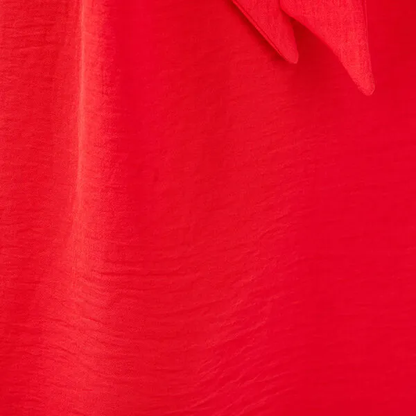 Vib's Robe Droite Ceinturée Rouge Femme 7 Vib's Robe Droite Ceinturée Rouge Femme – Image 5