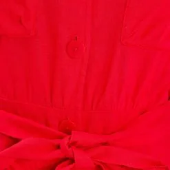 Vib's Robe Droite Ceinturée Rouge Femme 12 Vib's Robe Droite Ceinturée Rouge Femme -Robe Boutique robe droite ceinturee rouge femme d3 36125383250550486