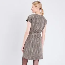 Vib's Robe Droite Ceinturée Sable Femme -Robe Boutique robe droite ceinturee sable femme b 36125153510434124