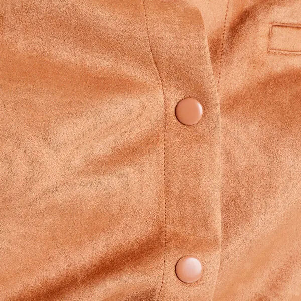 Vib's Robe Droite Ceinturée Suédine Marron Clair Femme 7 Vib's Robe Droite Ceinturée Suédine Marron Clair Femme – Image 5