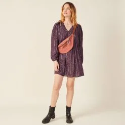 Vib's Robe Droite Fluide Col En V Bleu Femme -Robe Boutique robe droite fluide col en v bleu femme si 36125212810943801