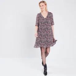 Vib's Robe Droite Fluide Noir Femme -Robe Boutique robe droite fluide noir femme si 36125153700554104