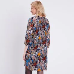 Vib's Robe Droite Manches 3/4 Beige Femme -Robe Boutique robe droite manches 34 beige femme b 36125143700863959