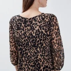 Vib's Robe Droite Manches 3/4 Beige Femme -Robe Boutique robe droite manches 34 beige femme d2 36125123701003536