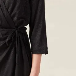 Vib's Robe Droite Manches 3/4 Noir Femme -Robe Boutique robe droite manches 34 noir femme d1 36125212810850866