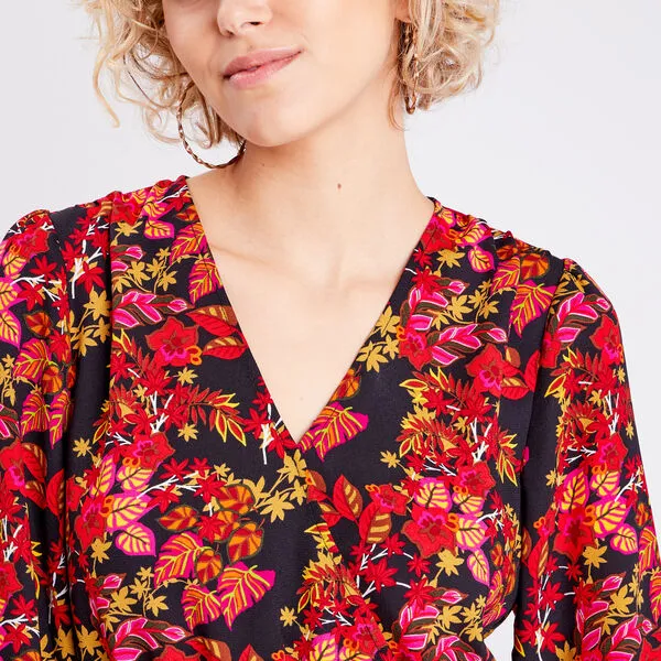 Vib's Robe Droite Manches 3/4 Noir Femme 6 Vib's Robe Droite Manches 3/4 Noir Femme – Image 4