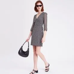 Vib's Robe Droite Manches 3/4 Noir Femme -Robe Boutique robe droite manches 34 noir femme si 36125313440011001