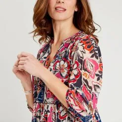 Vib's Robe Droite Manches 3/4 Orange Foncé Femme -Robe Boutique robe droite manches 34 orange fonc femme d1 36125153700574133