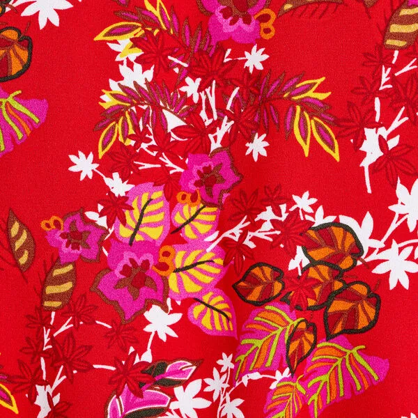 Vib's Robe Droite Manches 3/4 Rouge Femme 7 Vib's Robe Droite Manches 3/4 Rouge Femme – Image 5