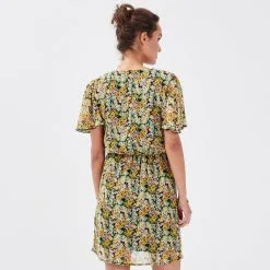 Vib's Robe Droite Manches Courtes Noir Femme -Robe Boutique robe droite manches courtes noir femme b 36125373310394390