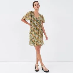 Vib's Robe Droite Manches Courtes Noir Femme -Robe Boutique robe droite manches courtes noir femme si 36125373310394390