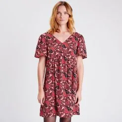 Vib's Robe Droite Manches Courtes Rose Poudrée Femme -Robe Boutique robe droite manches courtes rose poudre femme fp 36125292830333788