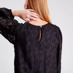 Vib's Robe Droite Manches Longues Noir Femme -Robe Boutique robe droite manches longues noir femme d1 36125212810720866