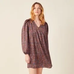 Vib's Robe Droite Manches Longues Noir Femme -Robe Boutique robe droite manches longues noir femme fp 36125212810930866