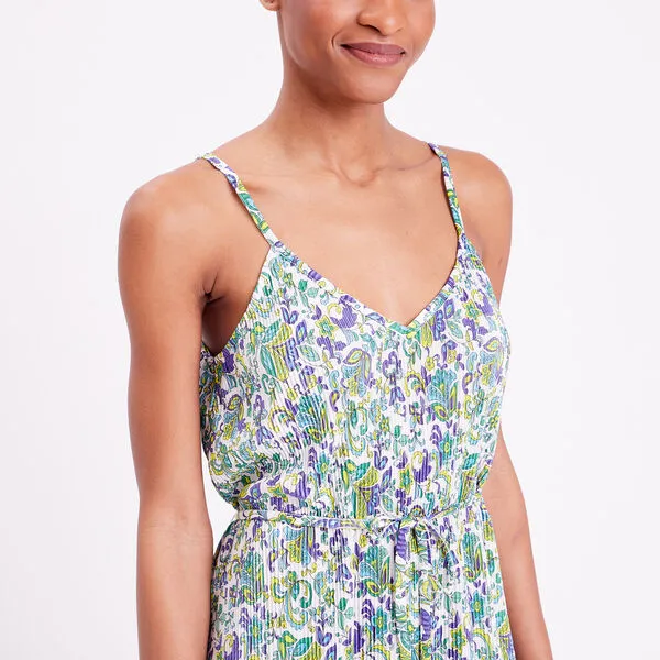 Vib's Robe Droite Plissée Beige Femme 6 Vib's Robe Droite Plissée Beige Femme – Image 4