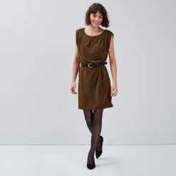 Vib's Robe Droite Sans Manches Couleur Or Femme -Robe Boutique robe droite sans manches couleur or femme si 36125123510693430