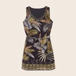 Vib's Robe Droite Sans Manches Noir Femme