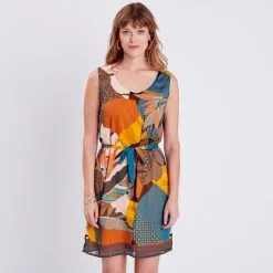 Vib's Robe Droite Sans Manches Noir Femme -Robe Boutique robe droite sans manches noir femme fp 36125133701133801