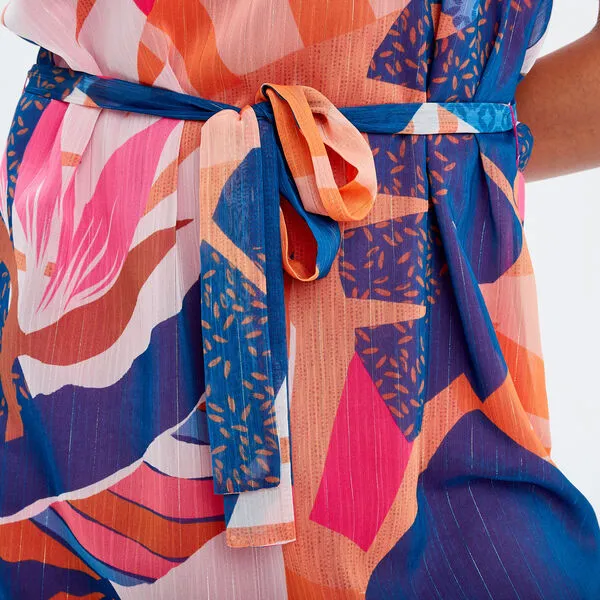 Vib's Robe Droite Sans Manches Orange Corail Femme 6 Vib's Robe Droite Sans Manches Orange Corail Femme – Image 4