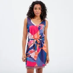 Vib's Robe Droite Sans Manches Orange Corail Femme 9 Vib's Robe Droite Sans Manches Orange Corail Femme -Robe Boutique robe droite sans manches orange corail femme fp 36125133701134260