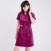 Vib's Robe Droite Velours Prune Femme -Robe Boutique robe droite velours prune femme dc 36125393250550357