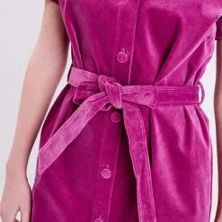 Vib's Robe Droite Velours Violet Foncé Femme -Robe Boutique robe droite velours violet fonce femme d1 36125393250552541