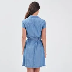 Vib's Robe Droite Zippée En Jean Denim Double Stone Femme 10 Vib's Robe Droite Zippée En Jean Denim Double Stone Femme -Robe Boutique robe droite zippee en jean denim double stone femme b 36125183701200312