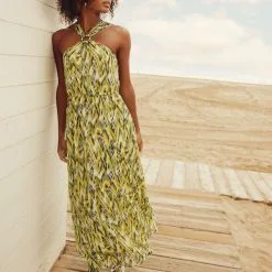 Vib's Robe évasée à Bretelles Blanc Femme