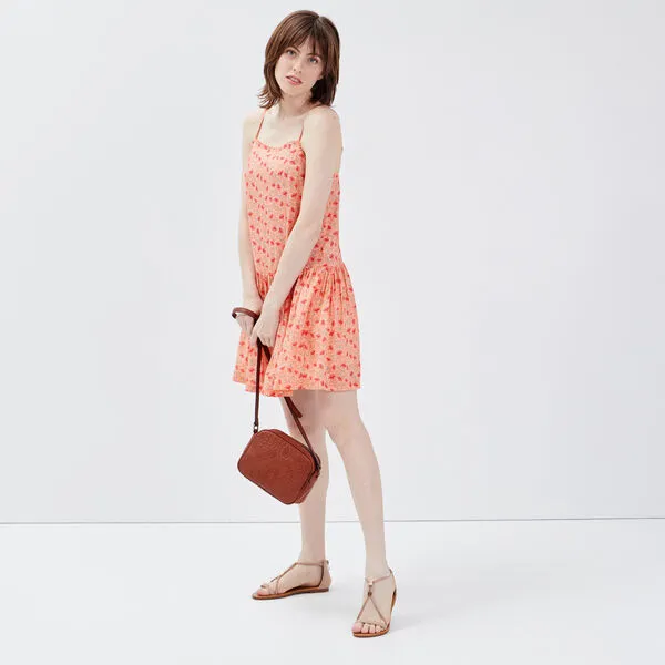 Vib's Robe évasée à Bretelles Rose Corail Femme 8 Vib's Robe évasée à Bretelles Rose Corail Femme – Image 6