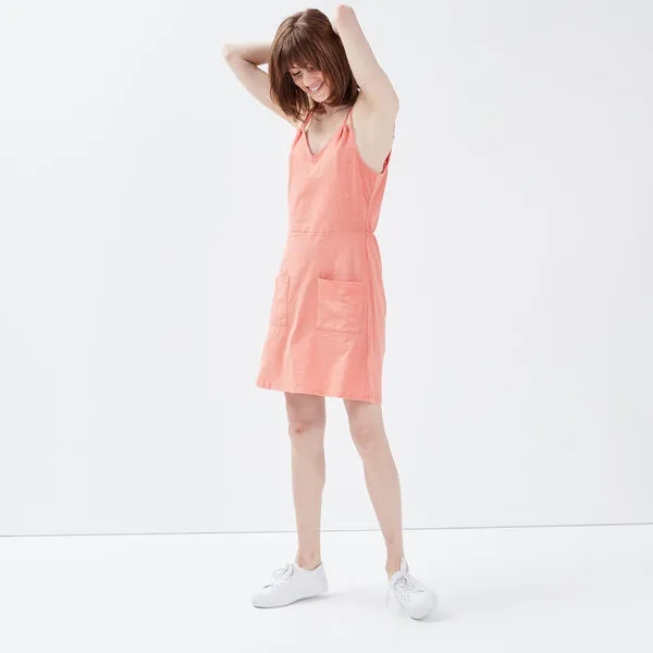 Vib's Robe évasée à Bretelles Rose Saumon Femme 3 Vib's Robe évasée à Bretelles Rose Saumon Femme